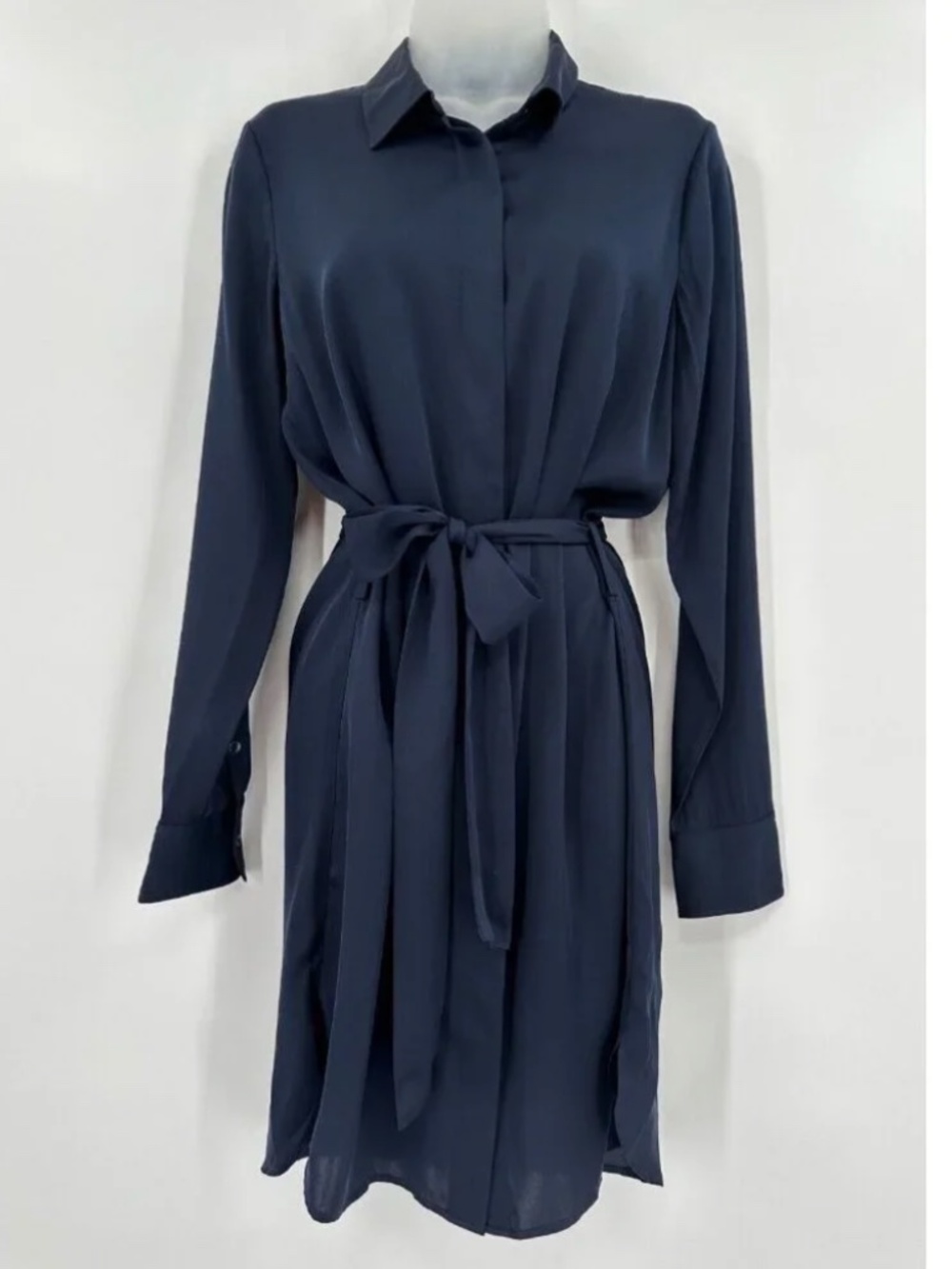 Quince Washable Stretch Silk Shirt Dress
